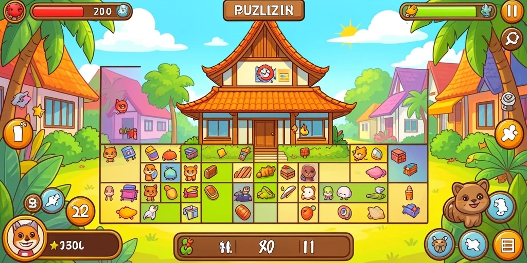 Tampilan antarmuka game yang menarik dan modern.